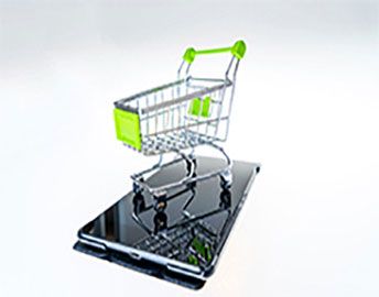 shopping cart on tablet