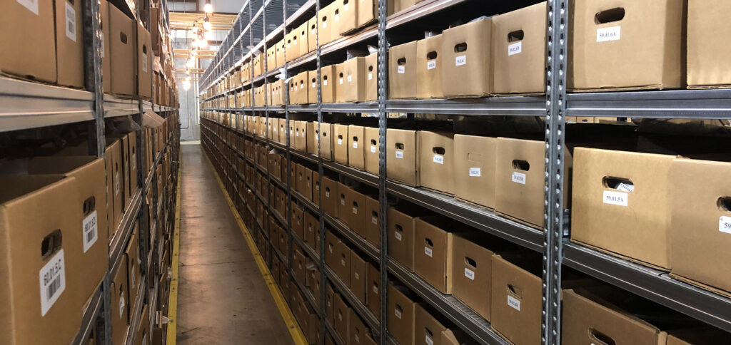 boxes on shelves in the anyseals warehouse