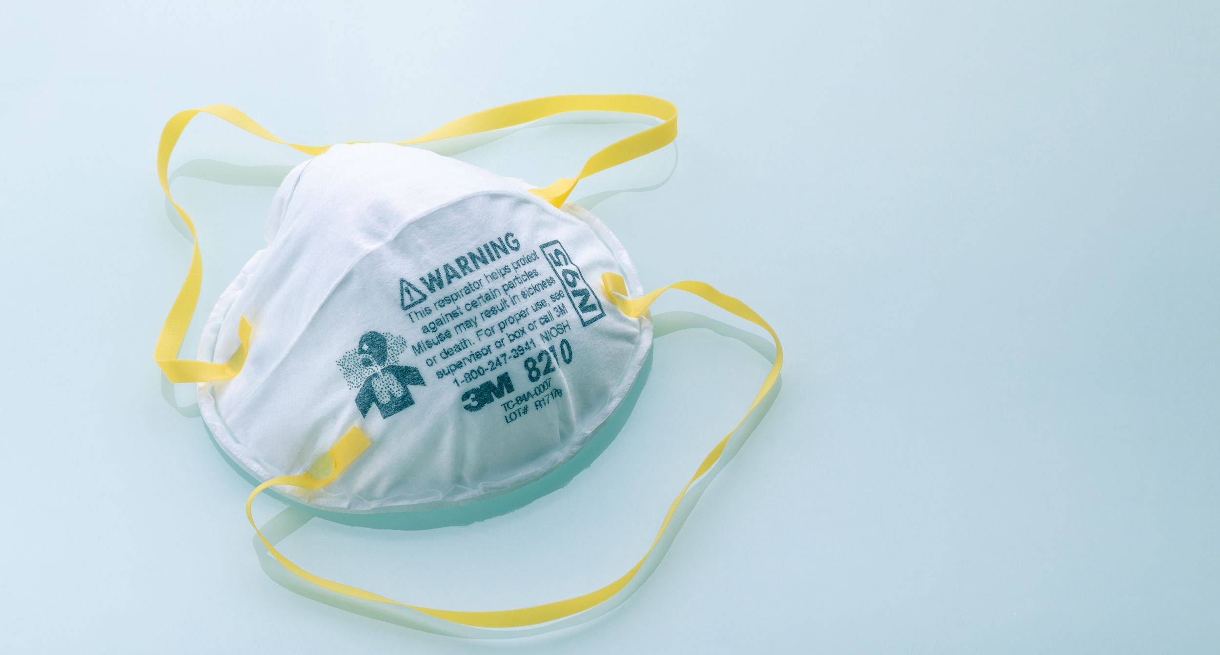 N95 mask or N95 respirator of 3M brand for industrial use, helps protect against particles, also can be used during the public health emergency of the COVID-19 pandemic situation
