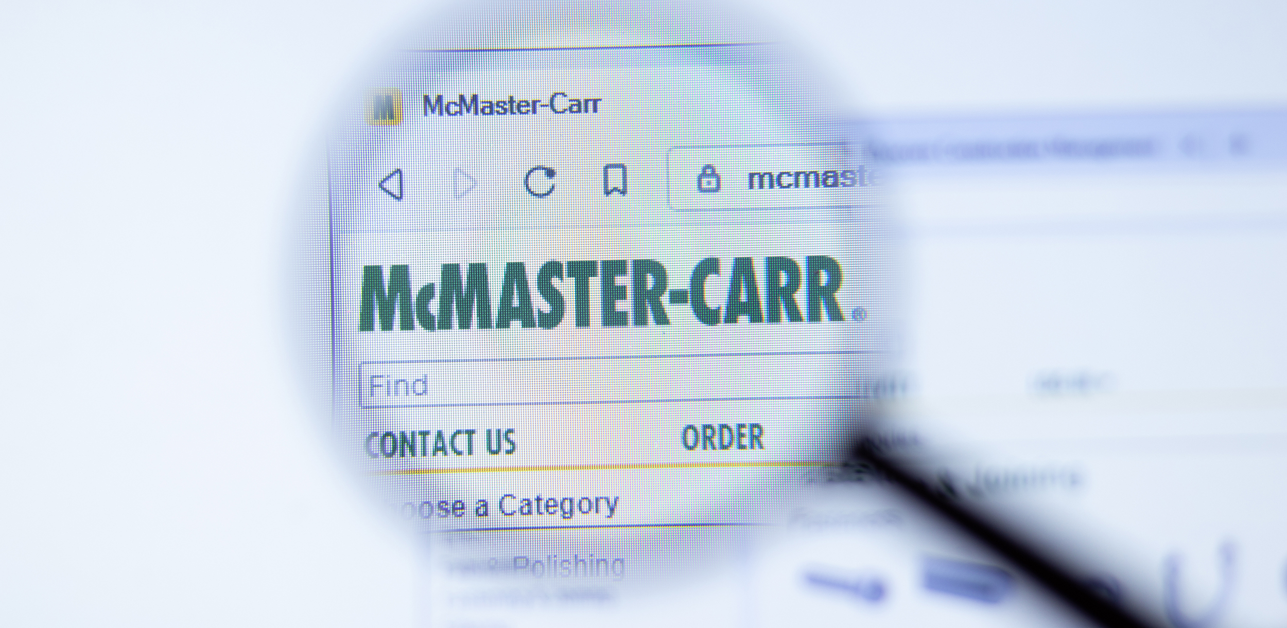 New York, USA - 29 September 2020: mcmaster.com mcmaster-carr company website with logo close up, Illustrative Editorial.
