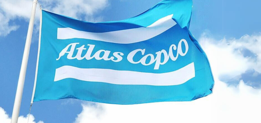 Atlas Copco Logo Flag