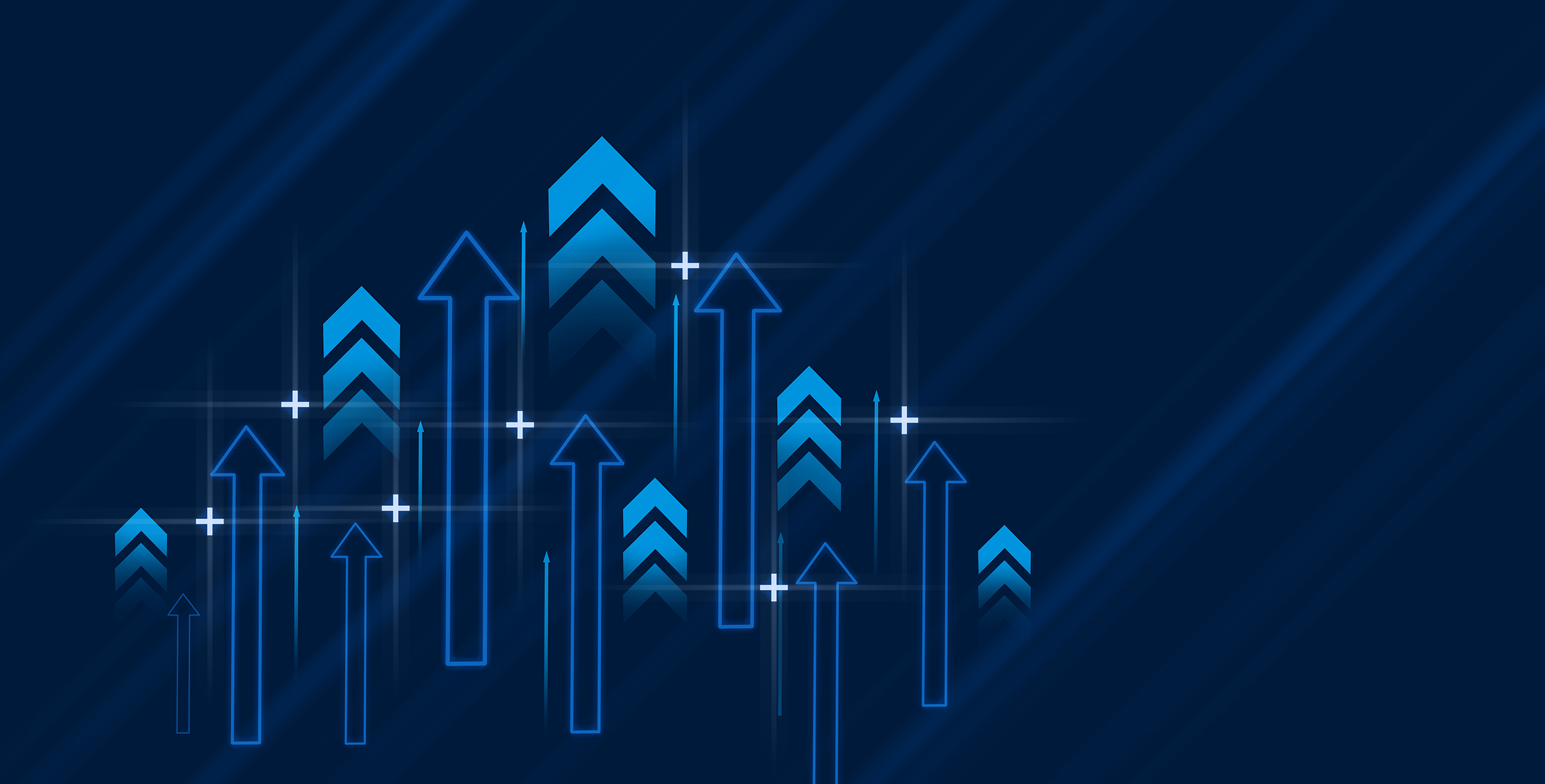 business arrow up growth line circuit technology on dark blue background. Development progress, investment grow, Business growth, development progress, financial company statistic, investment grow
