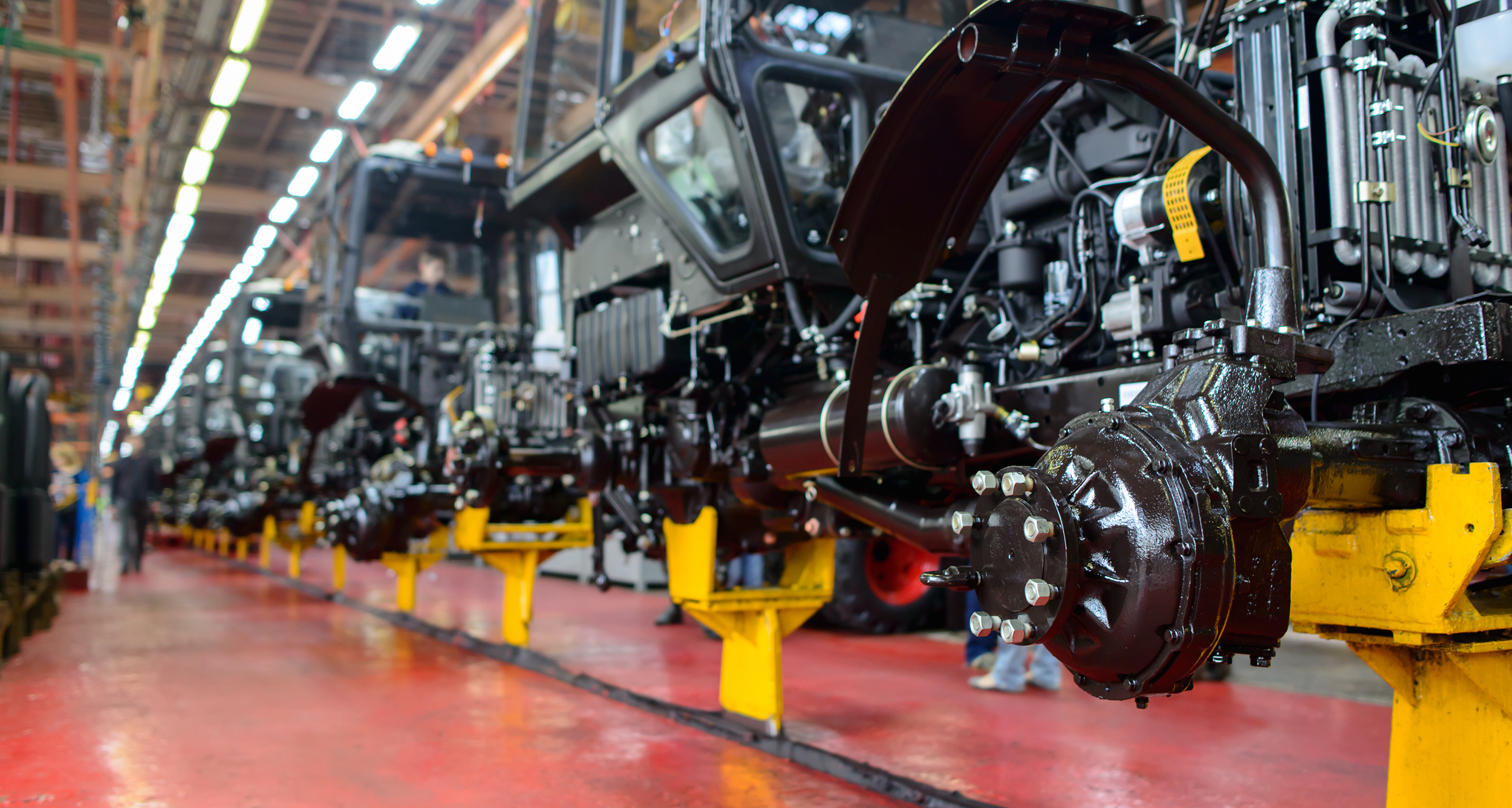 Machine-Building Plant, assembly shop, selective focus