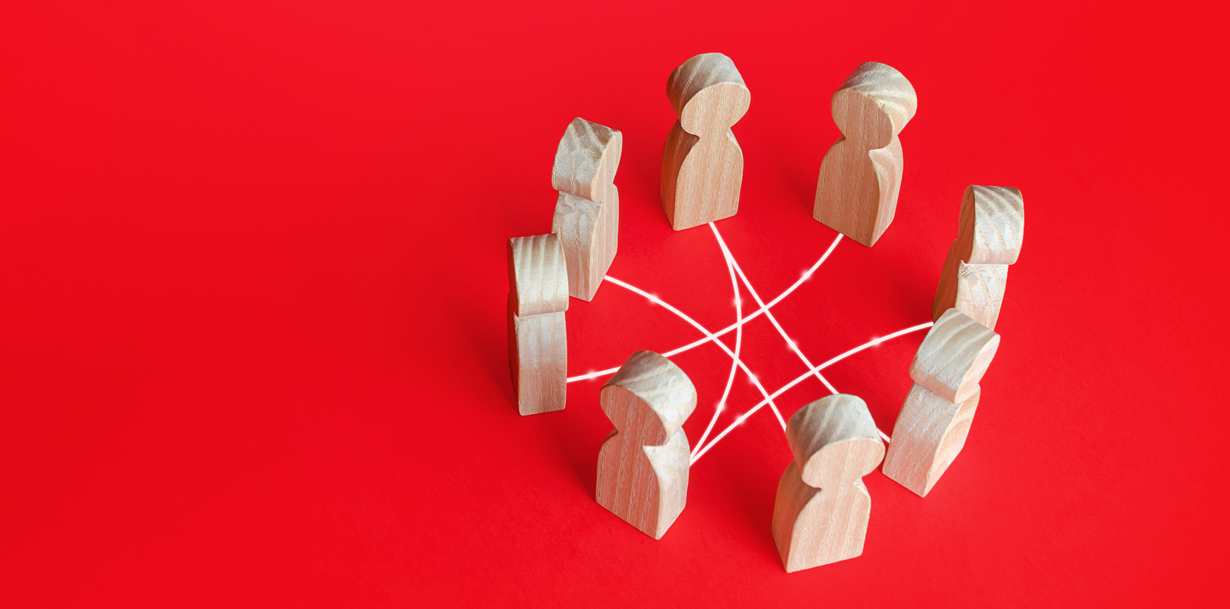 Circle of connected people. Collaborate and cooperate in a group. Communication within the team. Teamwork. Negotiation dialogue. Business meeting. Consolidation. Circle of friends. Mutual relations