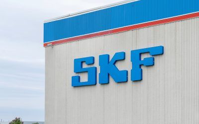 Toronto, Canada - June 16, 2019: Sign of SKF Canada on the build