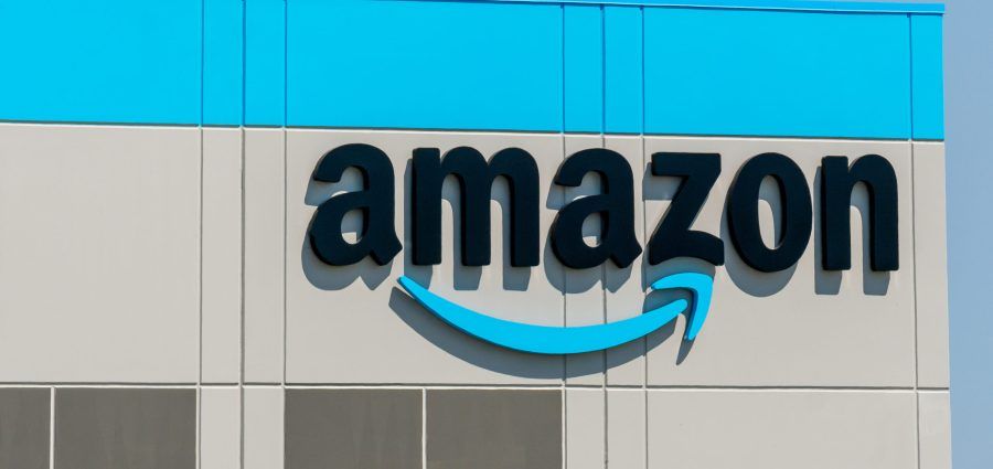Amazon Warehouse Facility Exterior and Trademark Logo