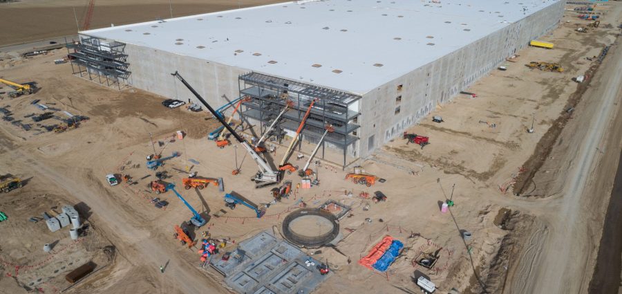 Distribution facility being constructed