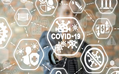 COVID-19 Business Finance Crisis Concept. Coronavirus Danger Pan