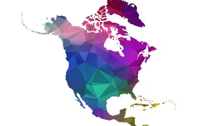 low poly north america